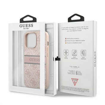 Torbica Guess Stripe za iPhone 13 Pro 6.1 roze (GUHCP13L4GDPI)