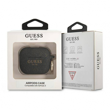 Torbica Guess Airpods 3 Glitter crna (GUA3SGGEK)