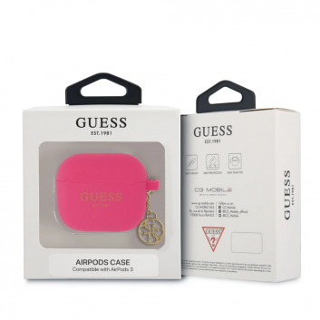 Torbica Guess Silicone za Airpods 3 4G Charm pink (GUA3LSC4EF)