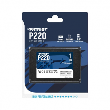 SSD 2.5 SATA3 1TB Patriot P220 550MBs/500MBs P220S1TB25