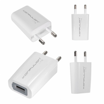 Kucni punjac KONFULON C13+S02 5V 1A sa micro USB kablom beli