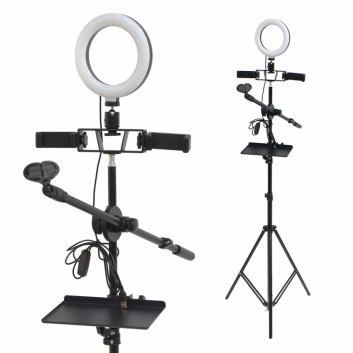 LED lampa 2x holder za mobilni + drzac za mikrofon SJ38B
