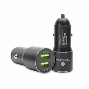 Auto punjac Teracell Evolution TC-05 2xUSB QC3.0 2.4A crni