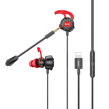 Slusalice REMAX Gaming RM-750 za iPhone lightning crno-crvene