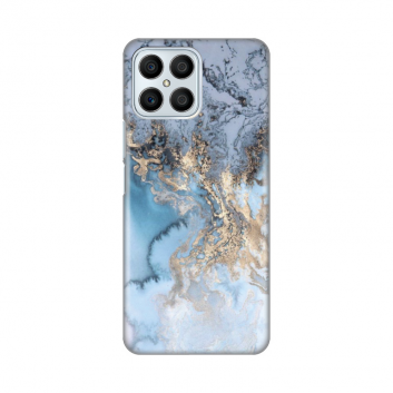 Torbica Silikonska Print za Honor X8 Blue Gold Marble