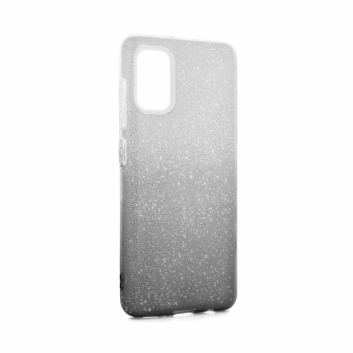 Torbica Double Crystal Dust za Samsung A415F Galaxy A41 crna srebrna