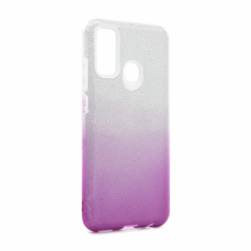 Torbica Double Crystal Dust za Huawei P smart 2020 ljubicasto srebrna
