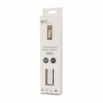 Adapter za slusalice i punjenje IP-5 iPhone lightning srebrni