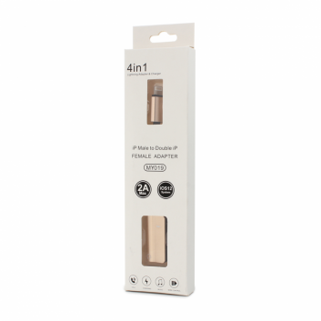 Adapter za slusalice i punjenje IP-5 iPhone lightning zlatni