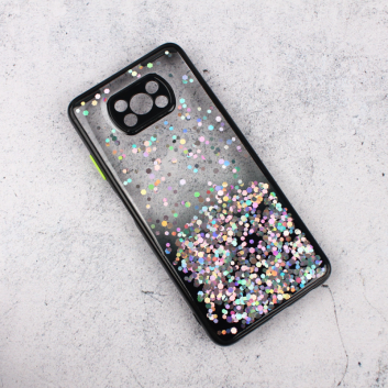 Torbica Frame Glitter za Xiaomi Poco X3/X3 NFC crna