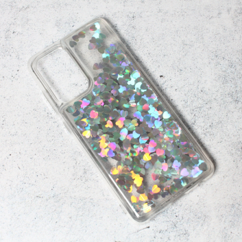 Torbica Liquid Heart za Samsung A725F/A726B Galaxy A72 4G/5G (EU) srebrna