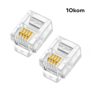 Konektor RJ11 telefonski 6P4C JWD-C13 10 kom